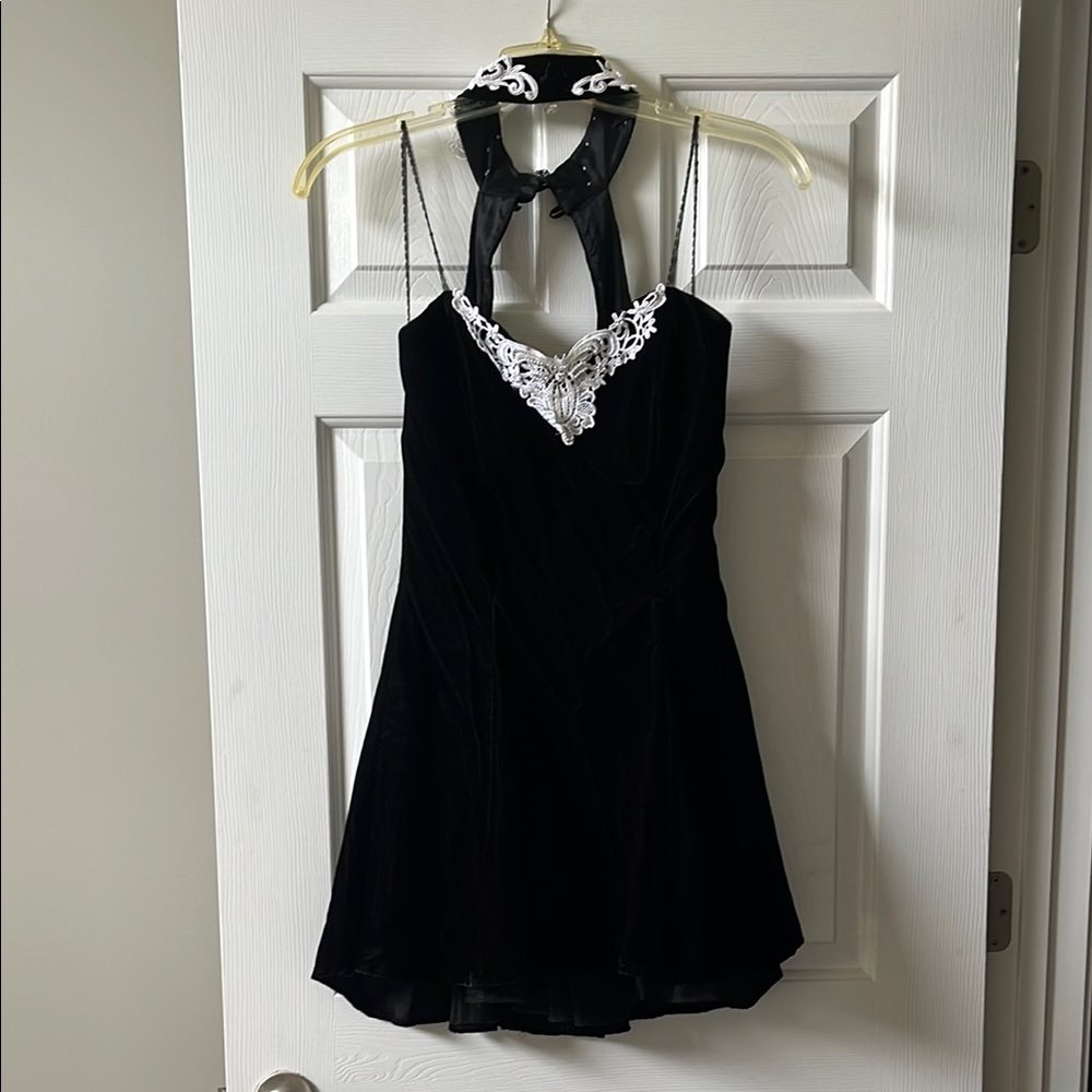 Vintage Roberta Black Dress with Choker
